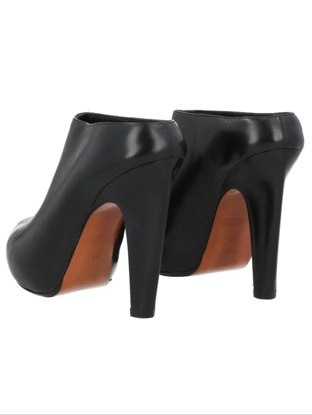 Alexander McQueen Black Leather Mules - Picture 4 of 15